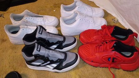 Nike air Forces, champion, Reebok shoes
