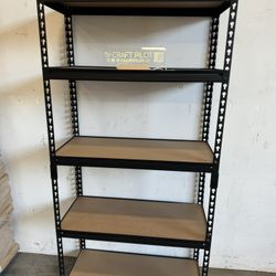 35.4”x15.7”x70.8” Storage Metal Garage Racks 5-Tier Black  