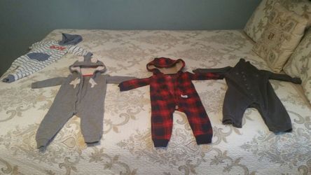 Carter's one piece hooded jumpsuits