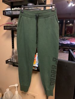 Green Jogger Sweatpants with Graphic Print