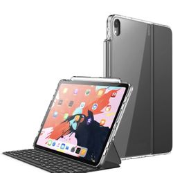 Case  iPad Pro 12.9 Inch (3rd Generation) 2018, [for Use ONLY with Smart Keyboard; Compatible with Official Smart Folio] [Halo V2.0] Clear Protective 