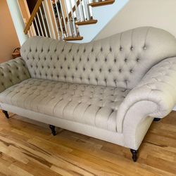   

Large Arhaus Chesterfield Sofa With Tuffed Design For Sale 