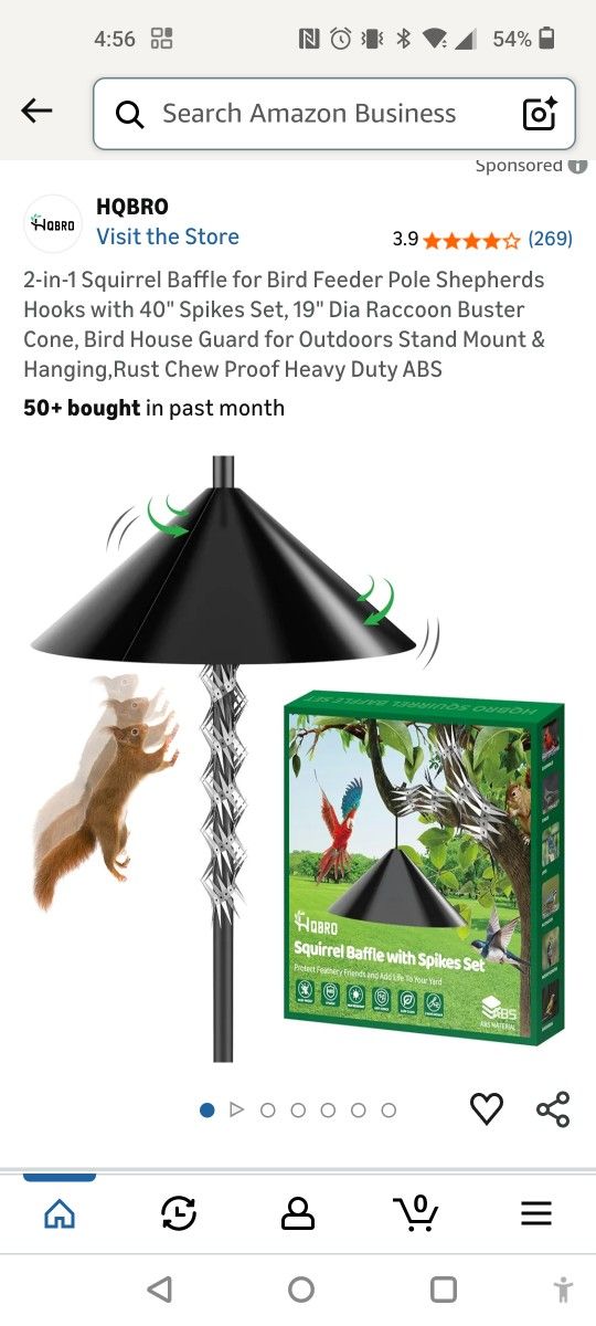 Squirrel Baffle With Spikes Set