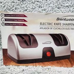 Brentwood Silver Ceramic Electric Knife Sharpener Kitchen Utensils