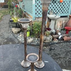 Wooden Candle Holders