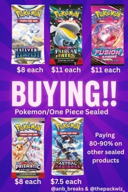 Buying Pokemon/One Piece Sealed Product