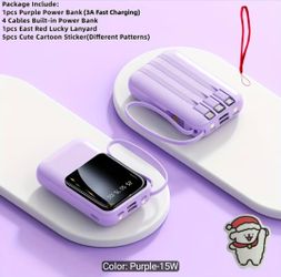 PORTABLE 10000MAH MINI CUTE 5W SUPER FAST CHARGING MULTIFUNCTIONAL POWER BANK