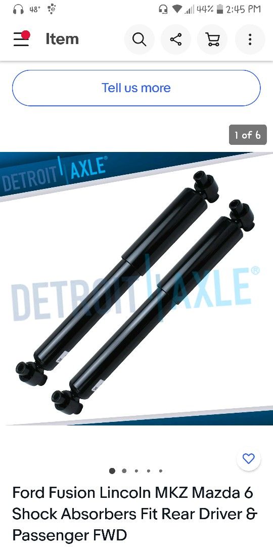 Rear Struts Ford Mazda Lincoln