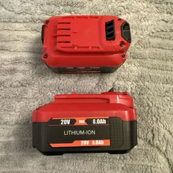 New 2 Pieces Of LITHIUM-ION 20V 8.0Ah Batteries 