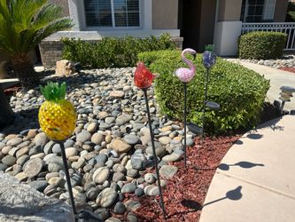 Solar Glass Garden Stake Lights