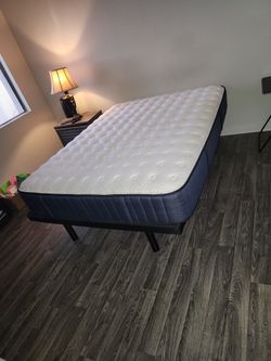 Queen Size Bed And Adjustable Frame With Romote
