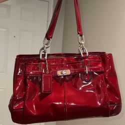 Vintage coach Red Patent Leather Purse 