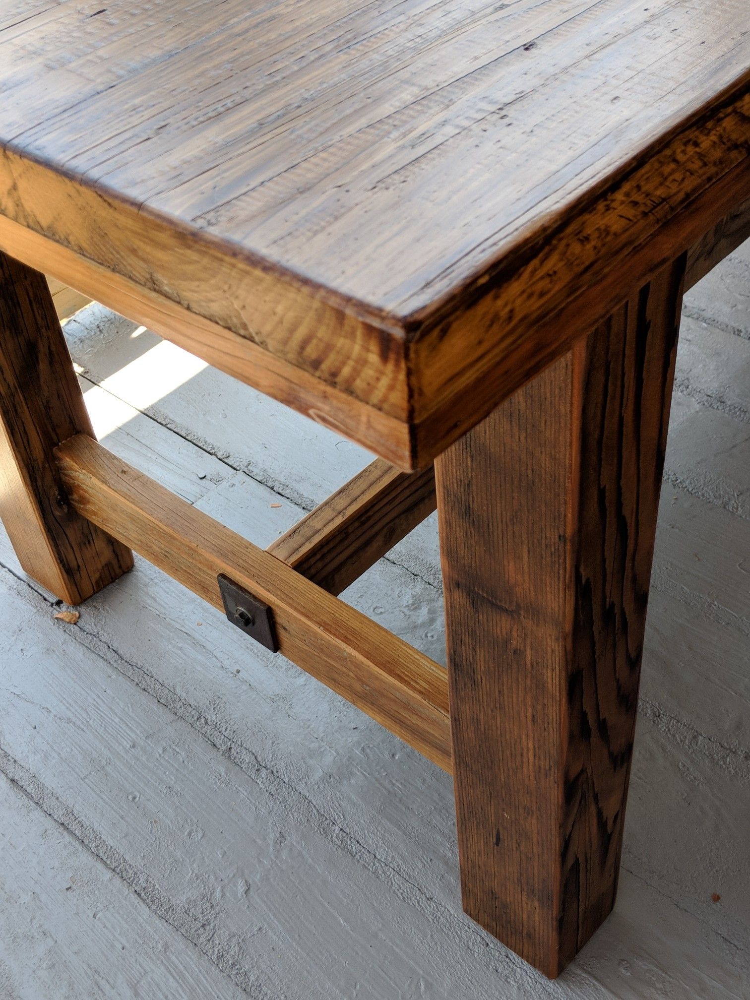 Reclaimed wood dining table