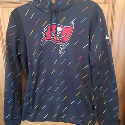 Nike TAMPA BAY BUCCANEERS Cancer Crucial Catch NFL Hood Sweatshirt Teen Medium. 