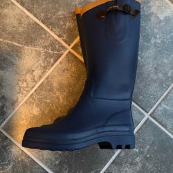 Aigle Navy Blue Rain Boots Size 7.5 Made In France 