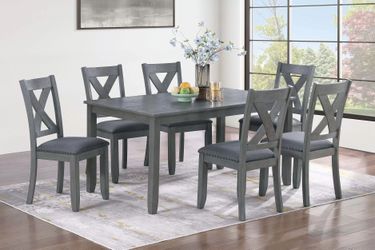 7-Piece Dining Set - Gray Color