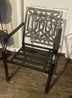 Metal Patio Chairs - Set Of 2