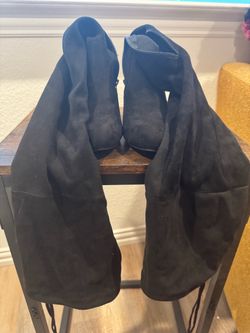 Black Thigh High / Over-the-Knee Boots – UK 6 / EU 39 – Worn Once