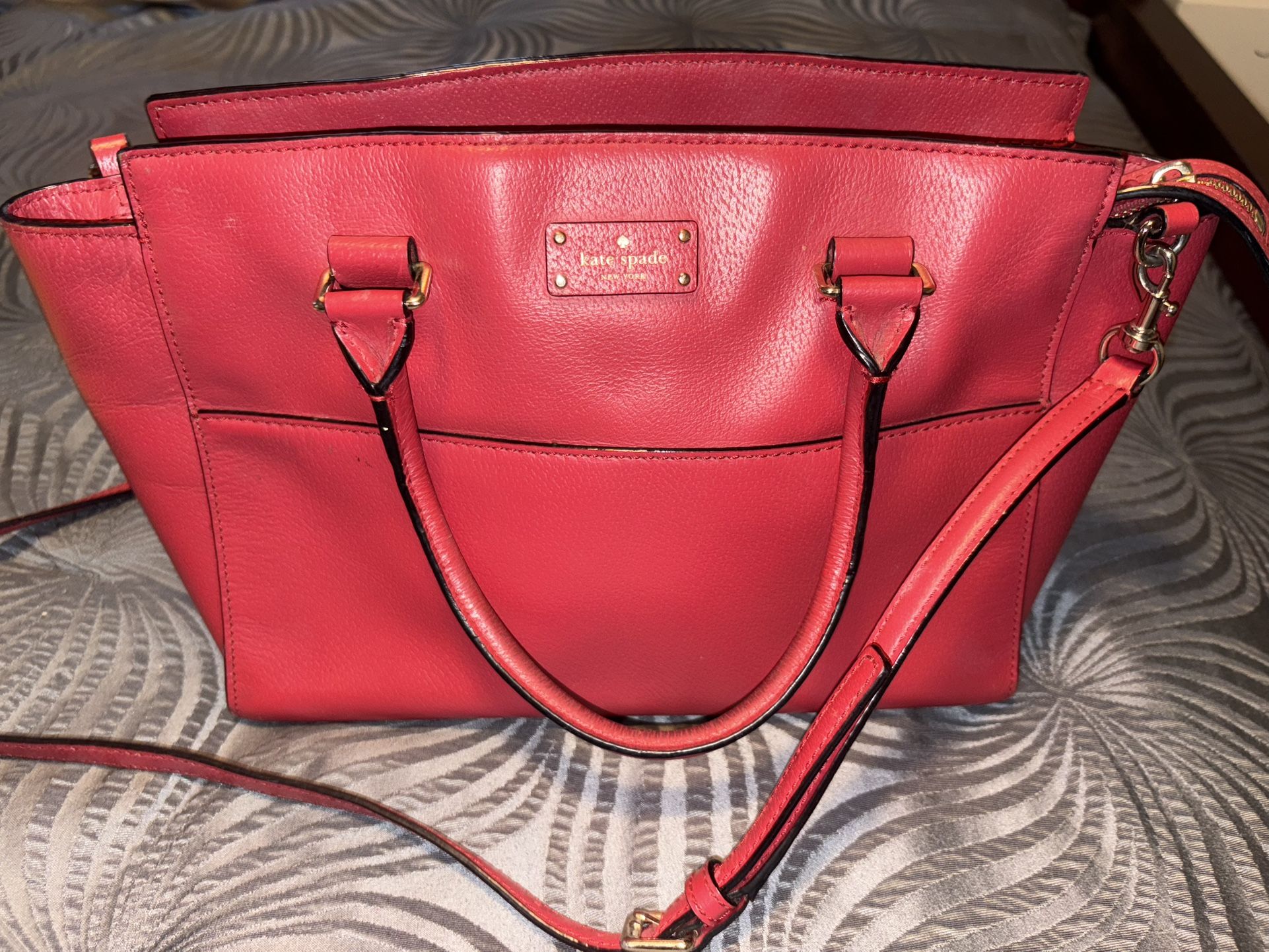 Kate Spade - Leather Handbag Grove Street Bright Red