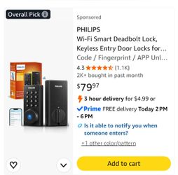 Philips Wi-Fi Smart Deadbolt Lock