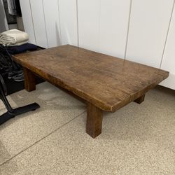 Large Wood Slab Coffee Table
