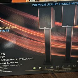 Bravius-Studio Monitors With Stands