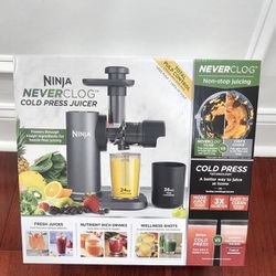 NINJA # JC151: NeverClog Cold Press Juicer / NEW in BOX