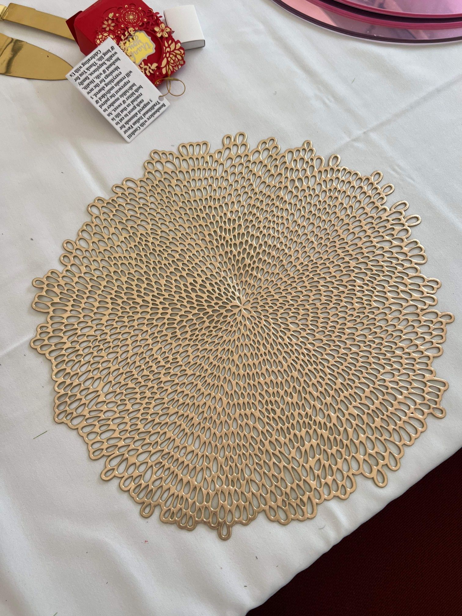 7 Gold Charger Mats