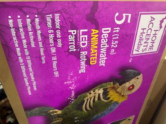5FT Dead Water Animated LED Rotwing Parrot Animatronic Home Depot 2026 IN HAND