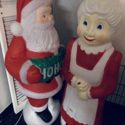 Mr And Mrs Santa Blow Molds