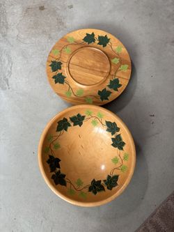 Rio Grande Hand Painted Wooden Serving Bowls