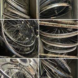 WHEELS 26” MORE BIKE PARTS Disc and Rim Brake Silver Black Fronts and Pair