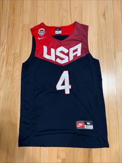 Nike Stephen Curry #4 Team USA 2014 Away Navy Blue Jersey Men’s Medium
