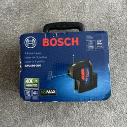 Bosch GPL100-30G 3 Point Laser Level - Black