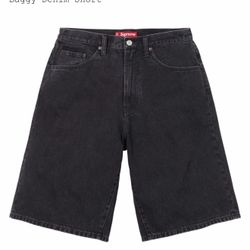 Supreme Baggy Denim Shorts - Black (38) BRAND NEW SS26