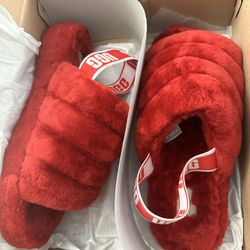 Ugg Fluff Yeah Slide Red