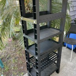 Tall Black Plastic Shelf
