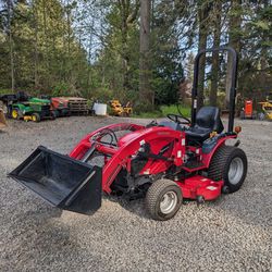 Mahindra eMax 25 Tractor With Loader And Mower