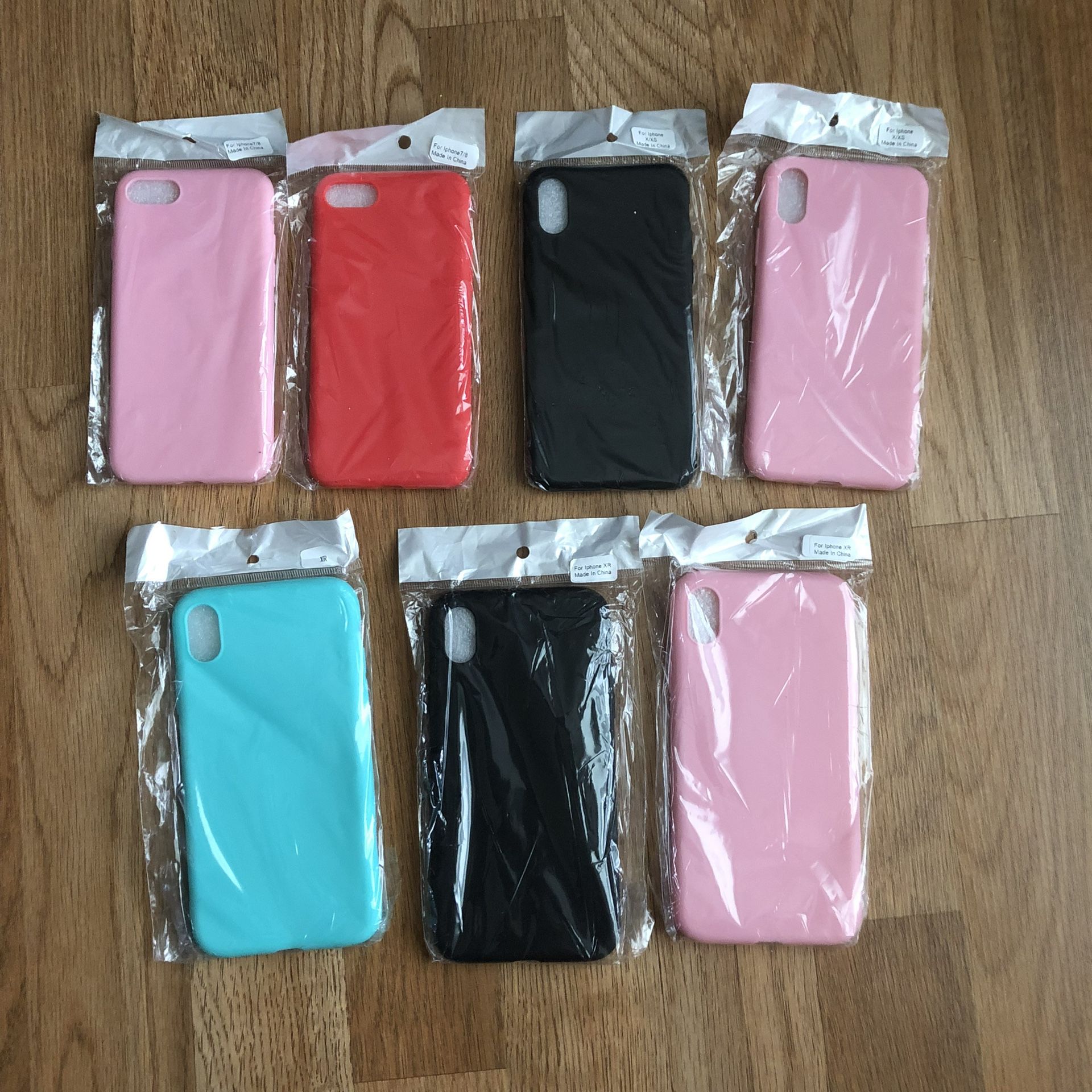 Brand new silicone case cover for iPhones XR, X/XS and 7/8