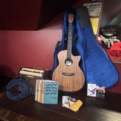 Acoustic Electric Guitar And Amp Set 