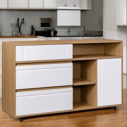 New Mid Century Modern Minimalist Storage Sideboard 