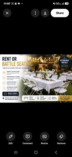 Chairs and tables