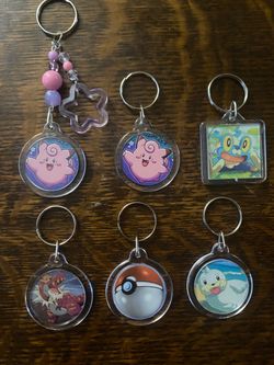 Pokemon keychains party favors bag charm backpack charm