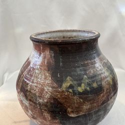 Vintage Handmade Ceramic Pottery Vase / Planter – Signed 1974 