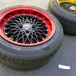 4 wheel 15x8 4 Lugs 4x100 New rims and tires