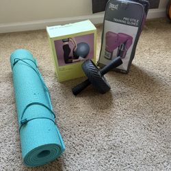 Workout Glows Medicine Ball Mat And Abs Roller 