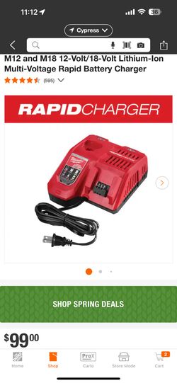 Milwaukee M12 + M18 Rapid Charger