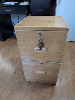 Solid wood 2 Drawer File Cabinet