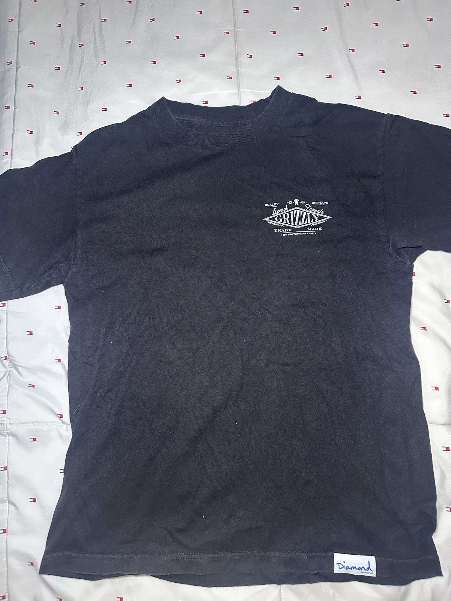 DIAMOND SUPPLY SPECIAL FORMULA GRIZZLY T-SHIRT - SIZE MEDIUM M BLACK