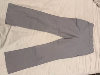 Grey Straight Leg Chino Pants
